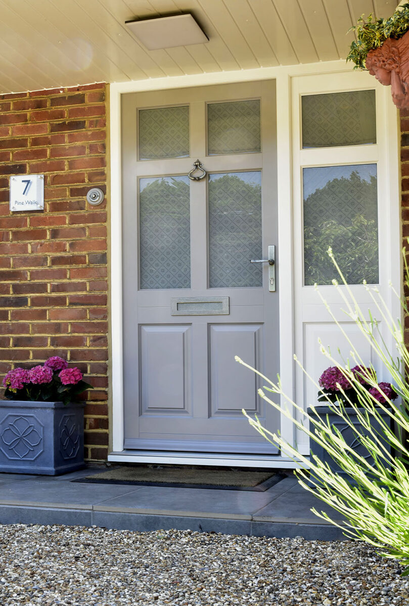 Frenchay entrance door in Anodised Grey finish