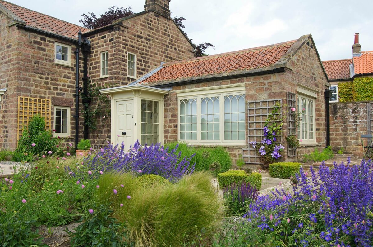 new-gothic-timber-casement-windows-in-farrow-and-ball-colour-match