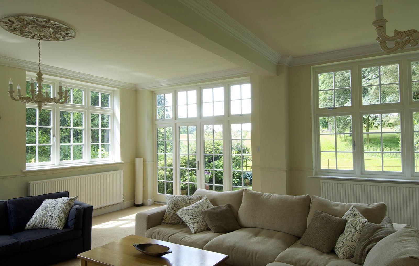 Internal View of New Timber Flush Casement Windows and French Doors, Scarborough, North Yorkshire