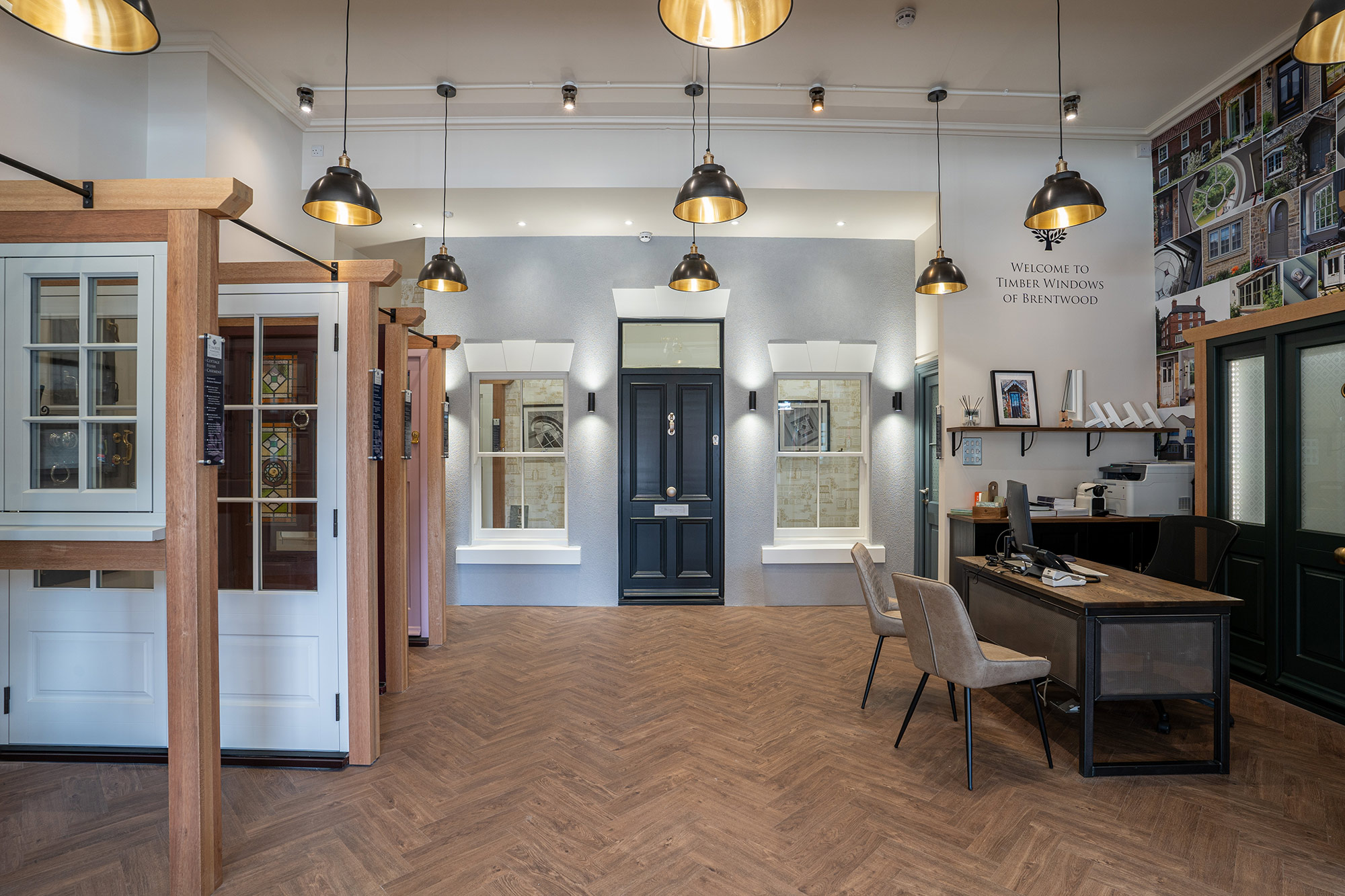a timber windows and doors showroom